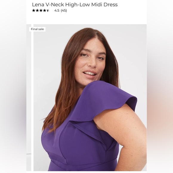 Lane Bryant Lena v-neck high low midi dress size 18 - Picture 10 of 13